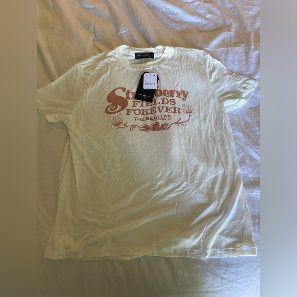 Junk Food Clothing Cream and Orange Beatles Tee
